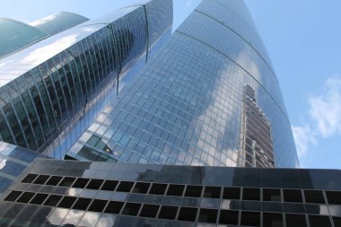 Moskova / Rusya-03.09.2019: Moskova Şehri (Federasyon Kulesi ve Merkür Kulesi). Moskova Uluslararası İş Merkezi (MIBC). İş merkezleri. 