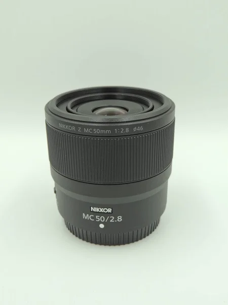 Nya Makroobjektiv Nikon 50Mm Niko Objektiv Nytt 2021 För Serien — Stockfoto
