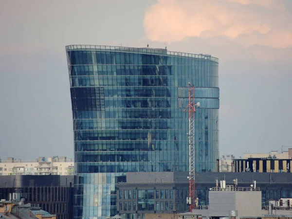 Das Gebäude Der Moderne Wolkenkratzer Der Stadt Petersburg Moderne Architektur — Stockfoto