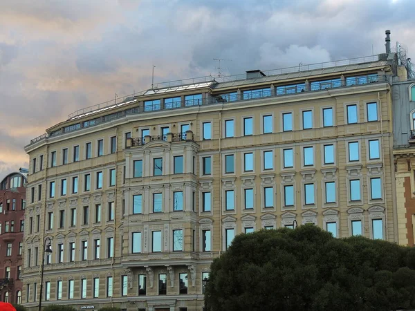 Arquitectura Los Edificios San Petersburgo Antiguo Edificio Unificado Hermosas Casas — Foto de Stock