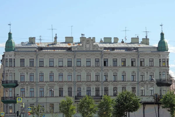 Architektura Budynków Sankt Petersburgu Stary Zjednoczony Budynek Piękne Domy Sankt — Zdjęcie stockowe