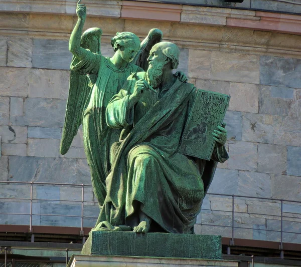 Esculturas Nos Edifícios São Petersburgo Visões Memoráveis Escultores Europeus — Fotografia de Stock