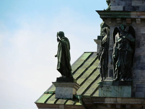 Sculptures Sur Les Bâtiments Saint Pétersbourg Sites Mémorables Sculpteurs Européens — Photo