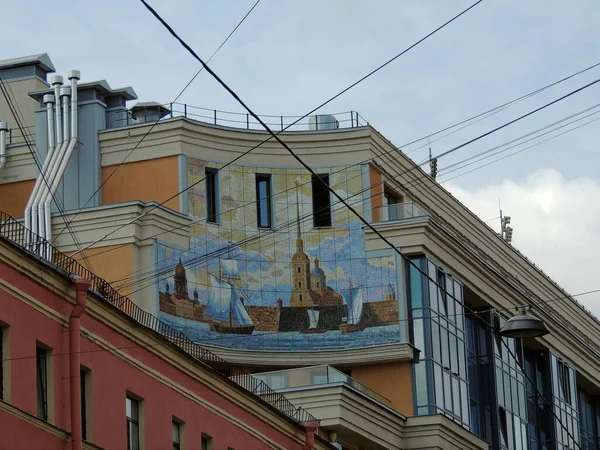 Arquitectura Los Edificios San Petersburgo Antiguo Edificio Unificado Hermosas Casas — Foto de Stock