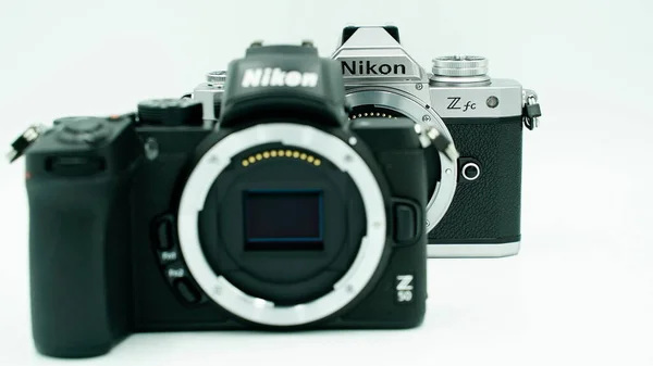Nikon Zfc Con Lente Plata Negro Nikon Z50 Con Nuevo —  Fotos de Stock