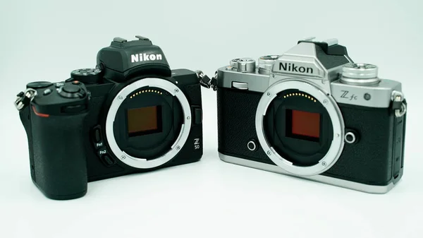 Nikon Zfc Con Lente Plata Negro Nikon Z50 Con Nuevo —  Fotos de Stock