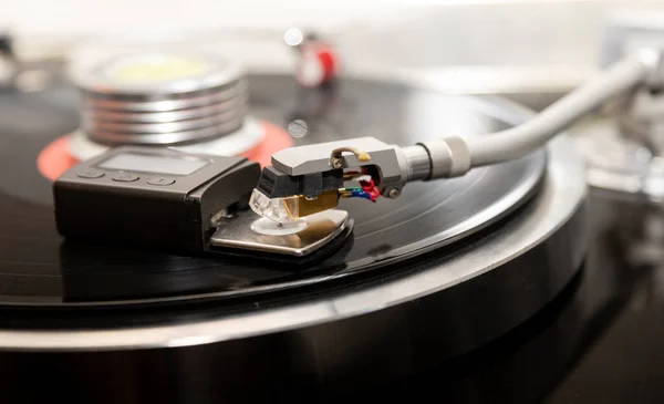 Adjusts Weight Turntable Cartridge Close — Stock Photo, Image