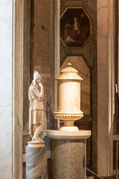 Vista Interior Canto Dentro Dos Museus Vaticano Decorados Com Paredes — Fotografia de Stock