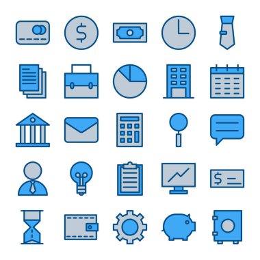 bankacılık işletmesi düz simge tasarımı, para ve finansal sembol vektörü