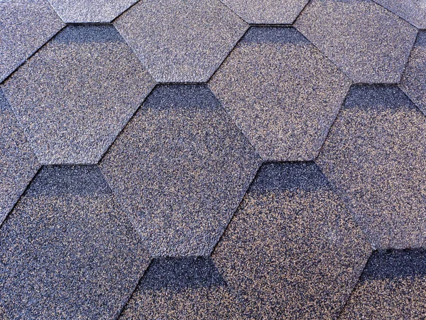 Flexible Tiles Basalt Granulate Form Hexagons Cover Entire Surface Background — Stock Photo, Image