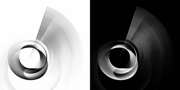Straight Blade Rotates Plane Curved Spiral White Black Backgrounds Set — Stock Photo, Image