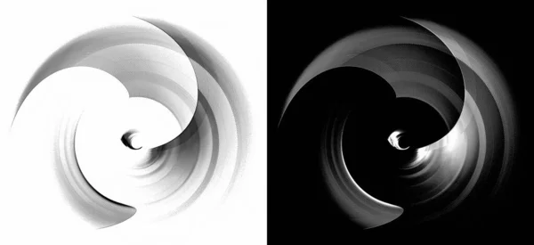 Monochrome Sharp Blades Abstract Engine Rotate White Black Backgrounds Graphic — Stock Photo, Image