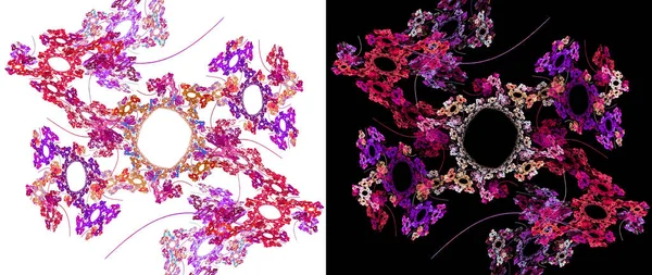 Kränze Aus Mehrfarbigen Blumen Bestehend Aus Verschwommenen Punkten Erzeugen Ein — Stockfoto