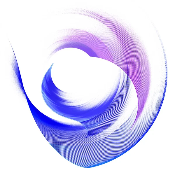 Blue Transparent Wavy Elements Rotate Create Frame White Background Graphic — Stock Photo, Image