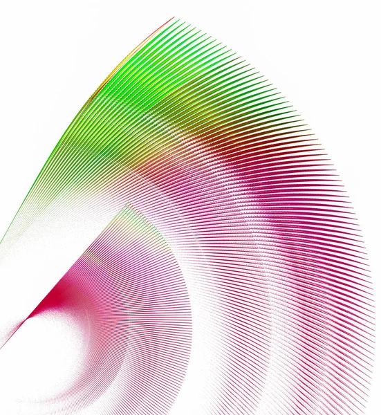 Striped Colorful Fan Layered Rotates White Background Abstract Fractal Background — Stock Photo, Image