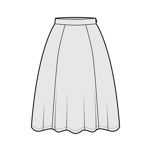 Details more than 74 godet skirt sketch best - seven.edu.vn