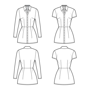 Gömlek, teknik moda, klasik yaka, mini boy, büyük beden, düğmeleri ilikli..