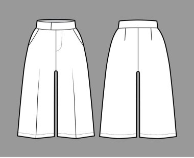 Kısa Bermuda pantolon, diz boyu, tek pileli, normal bel, yırtık cep.