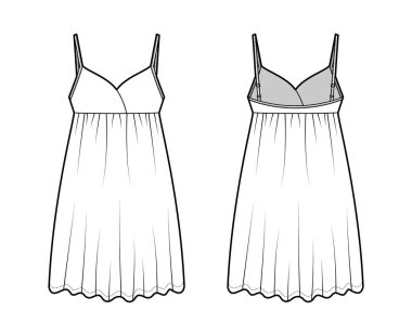 Oyuncak bebek elbisesi. Pijama tekniği. Mini boy, büyük boy, ayarlanabilir omuz kayışlı.