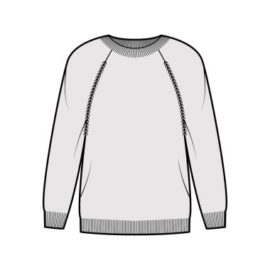 Kaburga mürettebatının boynu, uzun paçavra kolları, büyük beden, uyluk uzunluğu, örgü kol kesimi olan süveter teknikleri.