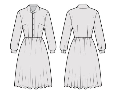 Uzun kollu uzun kollu, uzun kollu, uzun etekli, henley yakalı ev gömleği.