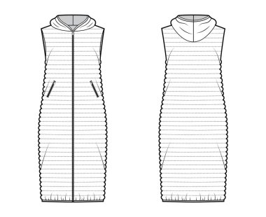 Kapüşonlu yakalı, fermuarlı, cepli, gevşek vücutlu...