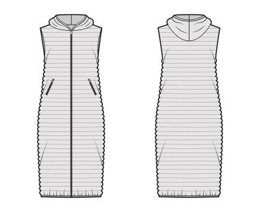 Kapüşonlu yakalı, fermuarlı, cepli, gevşek vücutlu...