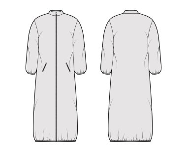 Uzun kollu, maksimum uzunluklu, fermuarlı kapaklı, kutuya sığdırılmış kabuklu balon kirpisi.