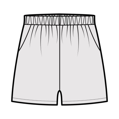 Spor antrenmanı şortları. Esnek, düşük bel, yükselme, gevşek, mikro uzunlukta spor giysileri.