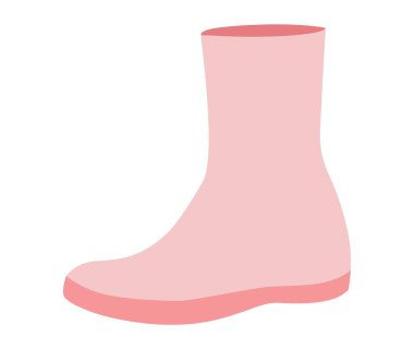 Yüksek topuklu pembe ayakkabılar düz. Kalın çizgili ayakkabı, seyahat, moda, erkek kadın uniseks. Teknik moda illüstrasyonu, CAD modelleme, pürüzsüz vektör izole moda biçimi.