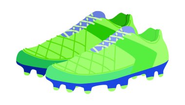 Futbol ayakkabısı düz ayakkabı. Lig için rahat oyun ayakkabıları, okul takımı, aktif gardırop, erkek kadın uniseks. Teknik moda illüstrasyonu, CAD modeli, yumuşak vektör izole edilmiş modern biçim.