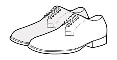 Blucher mens dantel ayakkabı çizim çifti. Açık bağcıklı deri ayakkabılar çok yönlü şık ofis tarzı. Teknik illüstrasyon CAD taslak çizim vektörü kadın uniseks ana hatları izole.