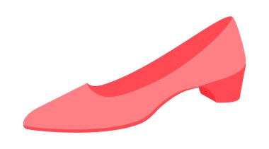 Pembe alçak topuklu ayakkabılı kadınlar düz ayakkabı giyer. Kapalı ayak parmaklı ayakkabı brunch 'ı, resepsiyon, yaz bakışı, kapsül dolabı. Teknik moda illüstrasyonu, CAD modelleme, düz vektör erkekler unisex izole romantik tarzı.