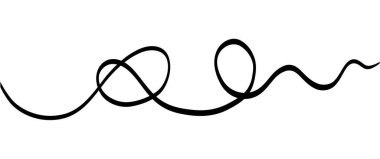 Karmaşık kablo kıvrımları gevşek çizgi topları oluşturuyor. İnce siyah iplik döngüleri ve dinamik kaos aksanı, logo arka planı veya teknoloji temalı dekorasyon için örtüşmeler.