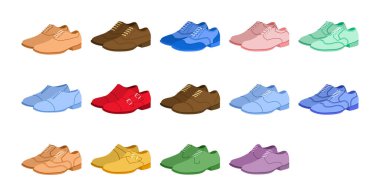 Erkek takım ayakkabısı seti. Klasik moda aksesuar tekniği. Erkekler, kadınlar, unisex tarzı, düz CAD taslak çizimi, beyaz arkaplandaki izole nesneler için özet.
