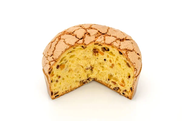 Panettone Typisk Jul Milanesisk Dessert Med Russin Och Kanderad Apelsin — Stockfoto