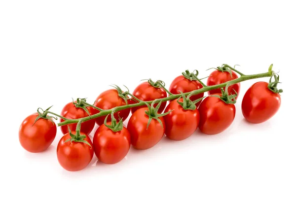 Bunch Principe Borghese Red Cherry Tomatoes Datterino Type Isolated White — Stock Photo, Image