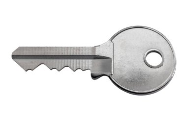 Metal kapı anahtarı kırpma yolu ile beyaz üzerinde izole