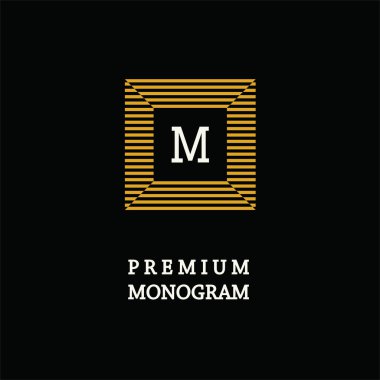 Modern monogram, amblem, logo.