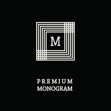 Modern monogram, amblem, logo.