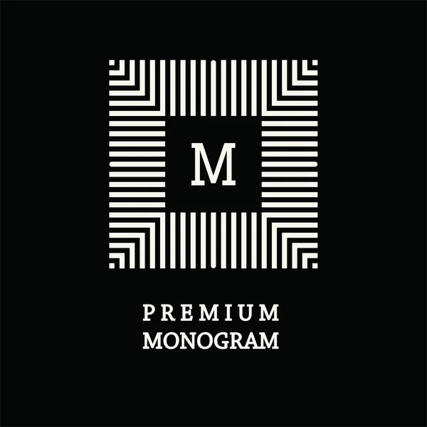 Monogramma moderno, emblema, logo . — Vettoriale Stock