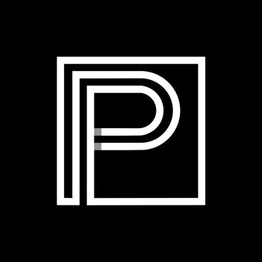 P harfi bir kare içine alınmış.