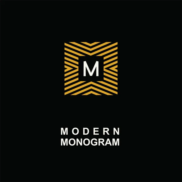 Moderne monogram, embleem, logo. — Stockvector