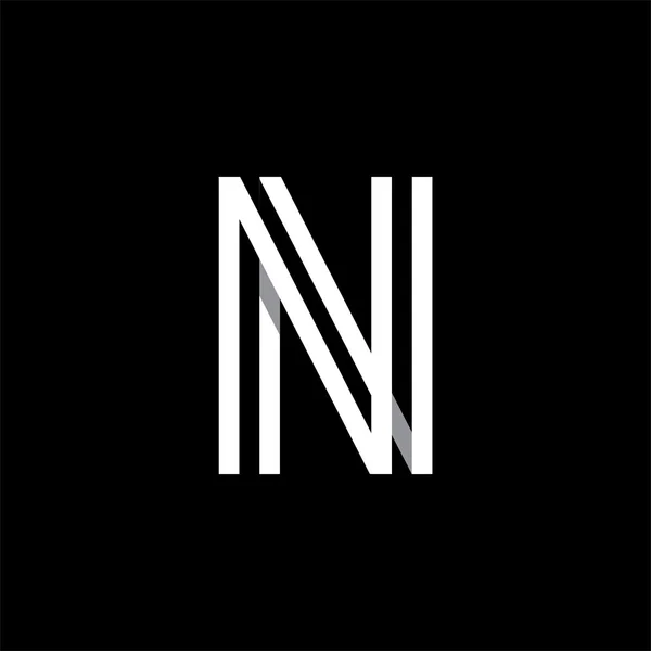 Lettre majuscule N logo — Image vectorielle