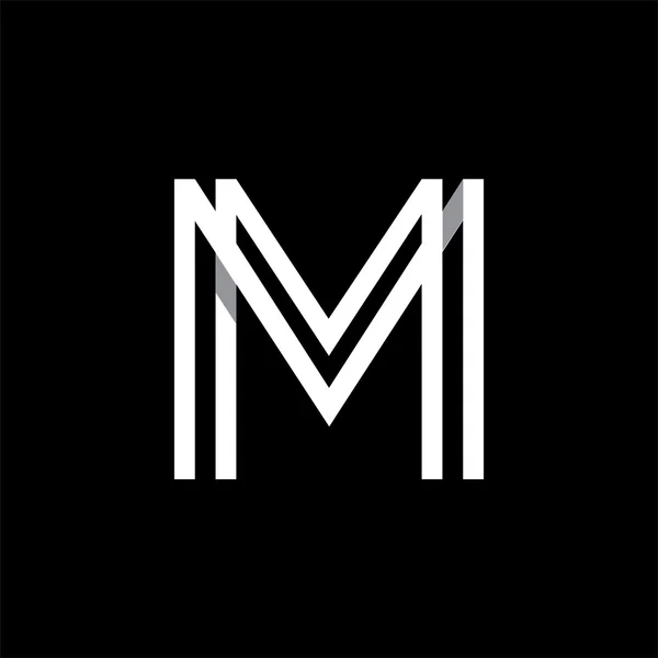 Logo M maiuscola — Vettoriale Stock