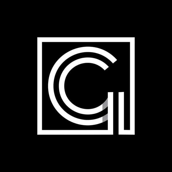 Κεφαλαίο γράμμα G που περικλείεται σε ένα τετράγωνο. — Διανυσματικό Αρχείο