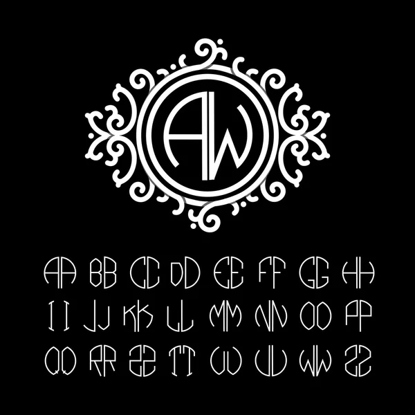 Stylowy taktowny monogram — Wektor stockowy