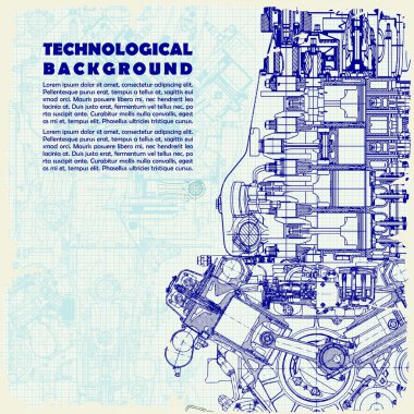 Retro teknik arka plan
