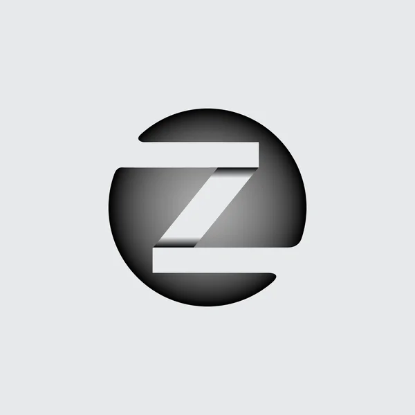 Буква Z. Изготовлен из широких белых полос — стоковый вектор