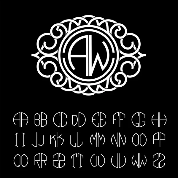 Stylowy taktowny monogram — Wektor stockowy